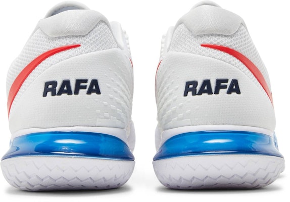 NikeCourt Zoom Vapor Cage 4 Rafa 'White Binary Blue Red' DD1579-113 Details for NikeCourt Zoom Vapor Cage 4 Rafa 'White Binary Blue Red' DD1579-113