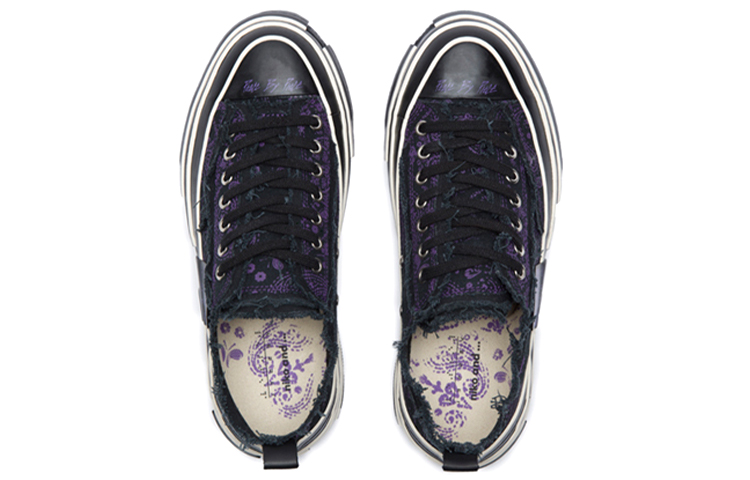 Shop xVESSEL niko and... x Kasut Low Top Unisex 'Ungu' 'Bunga Cashew' F20X011P