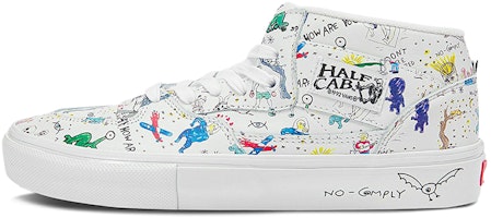 No-Comply x Daniel Johnston x Vans Half Cab 'Doodles' VN0A5FCDWTM No-Comply x Daniel Johnston x Vans Half Cab 'Doodles' VN0A5FCDWTM