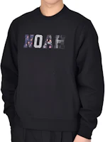 NOAH Black Crewneck Sweatshirt with Logo Print Long Sleeve Pullover SS126FW23-BLK NOAH Black Crewneck Sweatshirt with Logo Print Long Sleeve Pullover SS126FW23-BLK