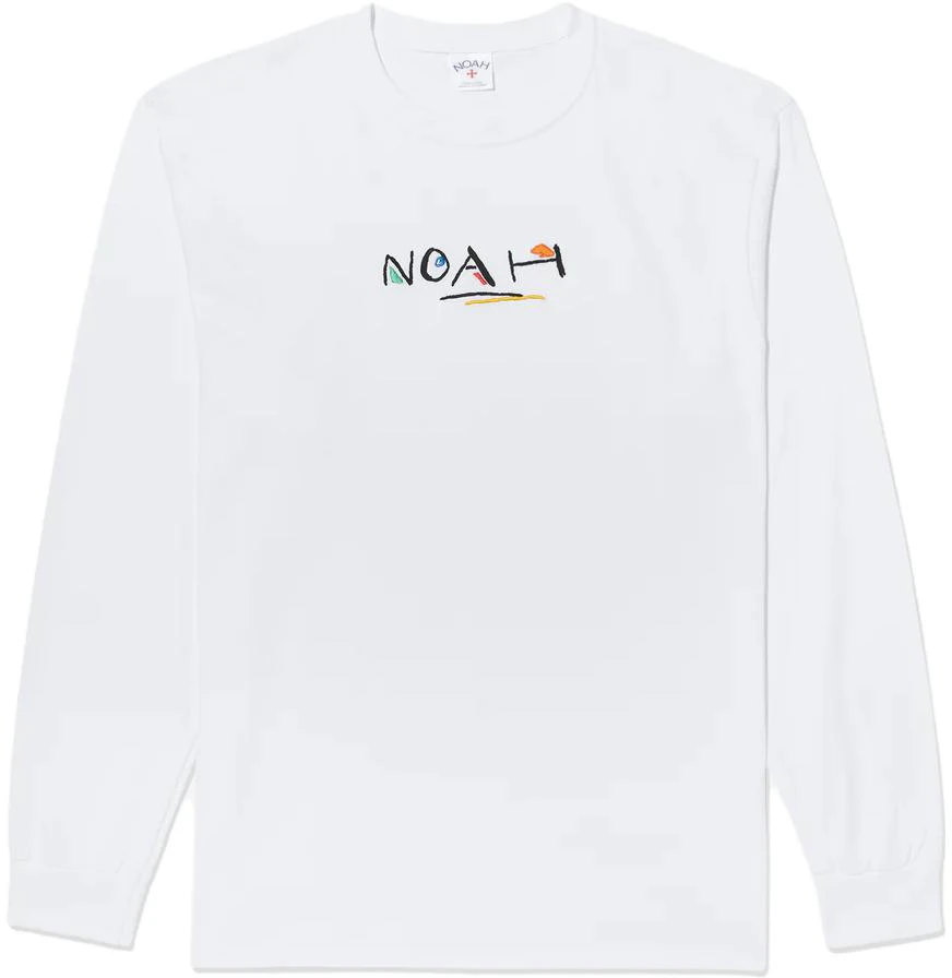 noah-casual-loose-fit-short-sleeve-sweatshirt-white-t155-fw-23