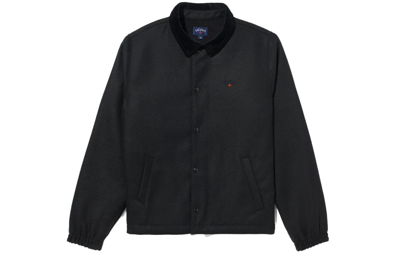 NOAH Casual Loose-Fit Solid Color Jacket - Black OW044FW23