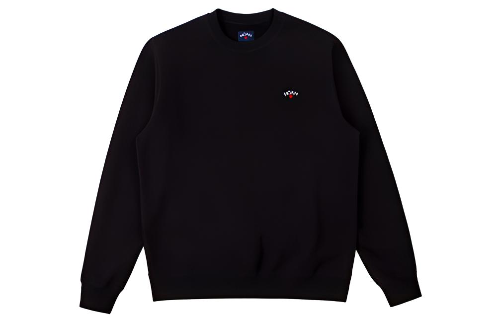 NOAH Classic Crewneck Cross Logo Unisex Pullover Sweatshirt Black NOAH-SS19-019