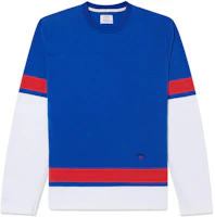 NOAH Color-Block Striped Crewneck Sweatshirt Blue Long Sleeve KN100SS23 NOAH Color-Block Striped Crewneck Sweatshirt Blue Long Sleeve KN100SS23