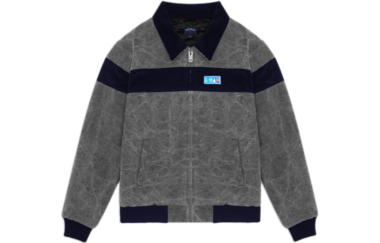 NOAH Colorblock Canvas Zip Jacket Unisex BLACK J2SS21