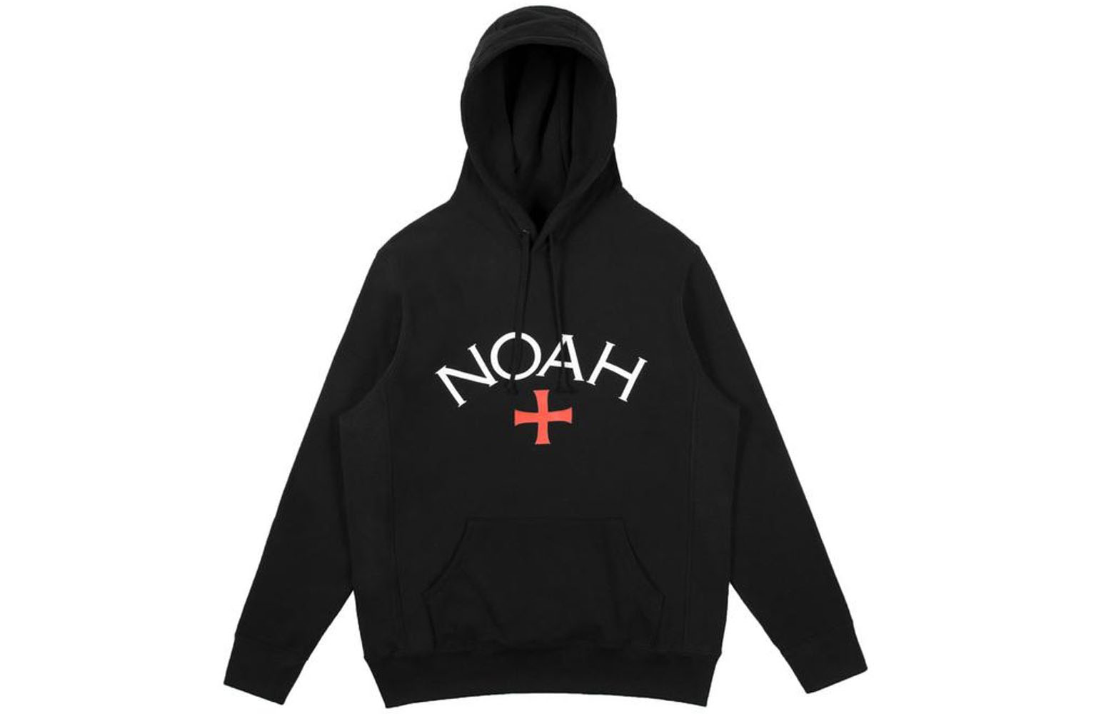 NOAH Core Logo Hoodie Black Winter Unisex Pullover Fleece Sweatshirt. NOAH-SS18-015