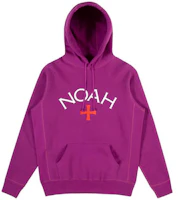 NOAH Core Logo Hoodie Purple Unisex Magenta Print. NOAH-SS18-007 NOAH Core Logo Hoodie Purple Unisex Magenta Print. NOAH-SS18-007