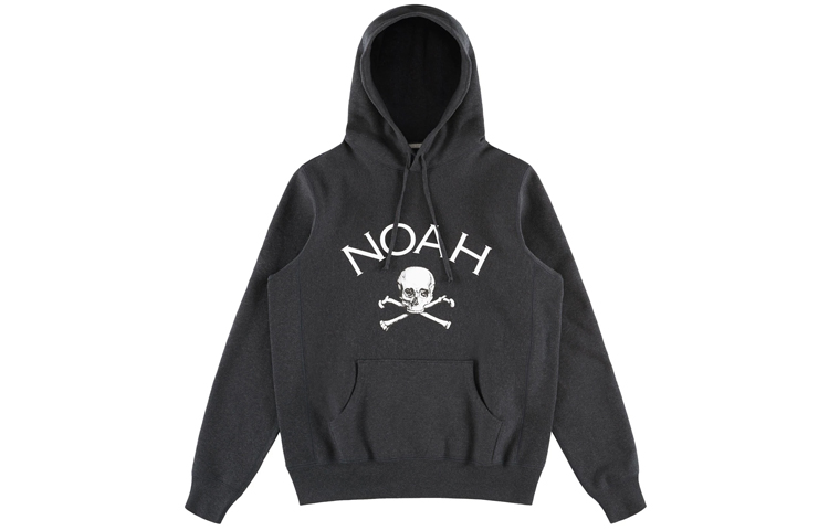 NOAH Cross Skull Pullover Hoodie Unisex Carbon Gray SS2FW19CHH