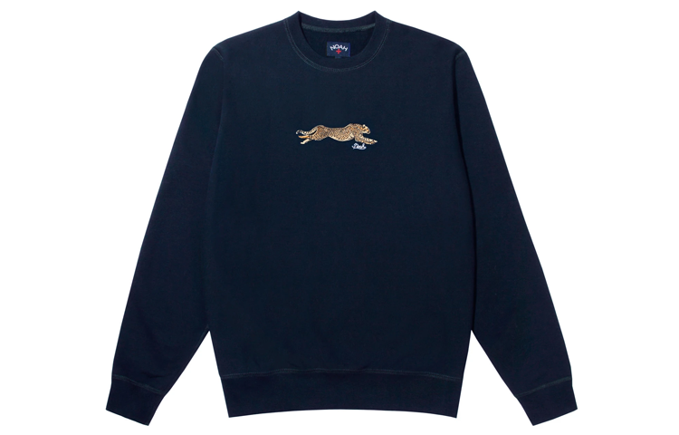 NOAH Embroidered Leopard Graphic Crewneck Sweatshirt Unisex SS5FW20
