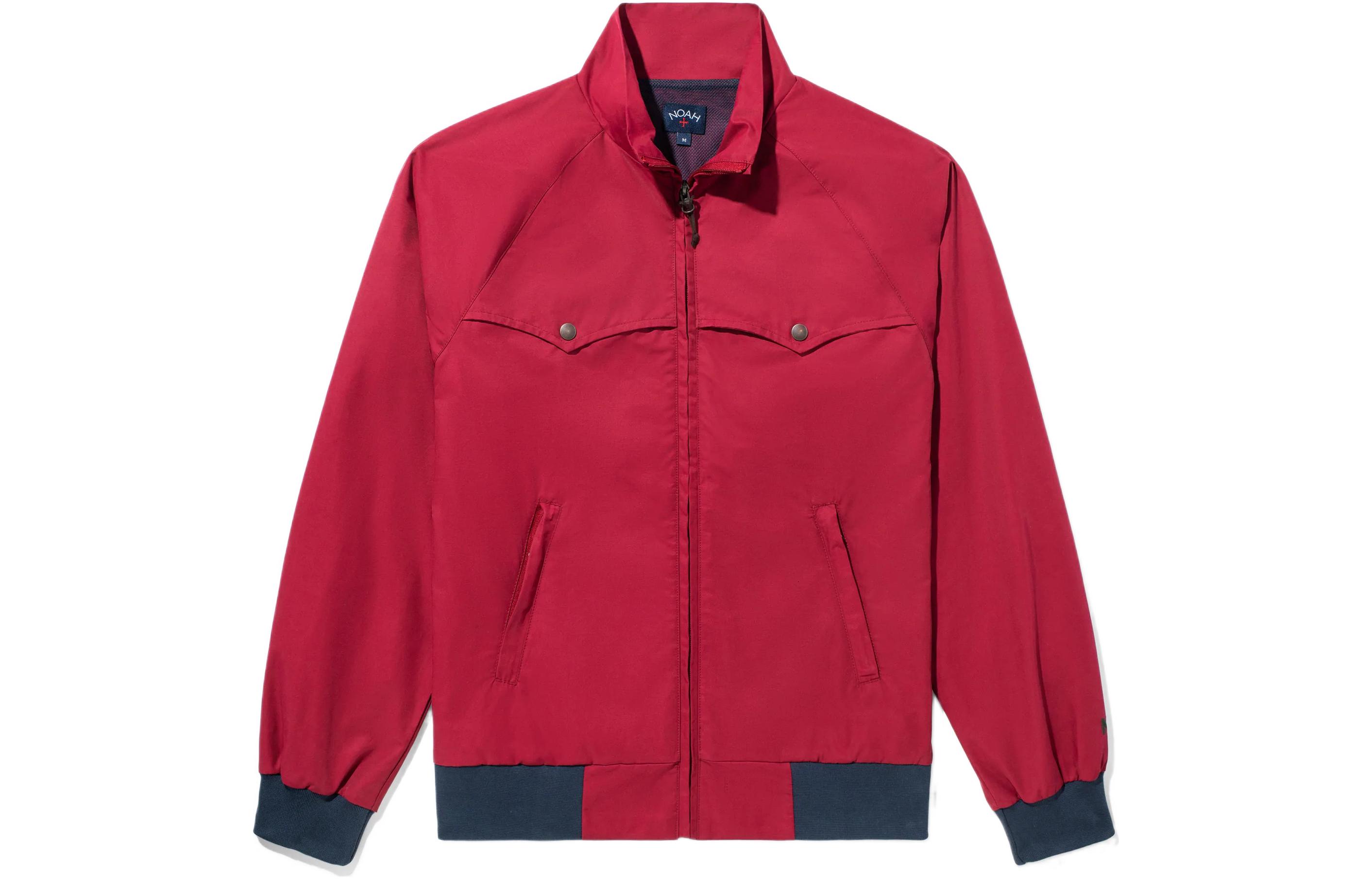NOAH FW22 Red Solid Pocket Button Jacket NO3