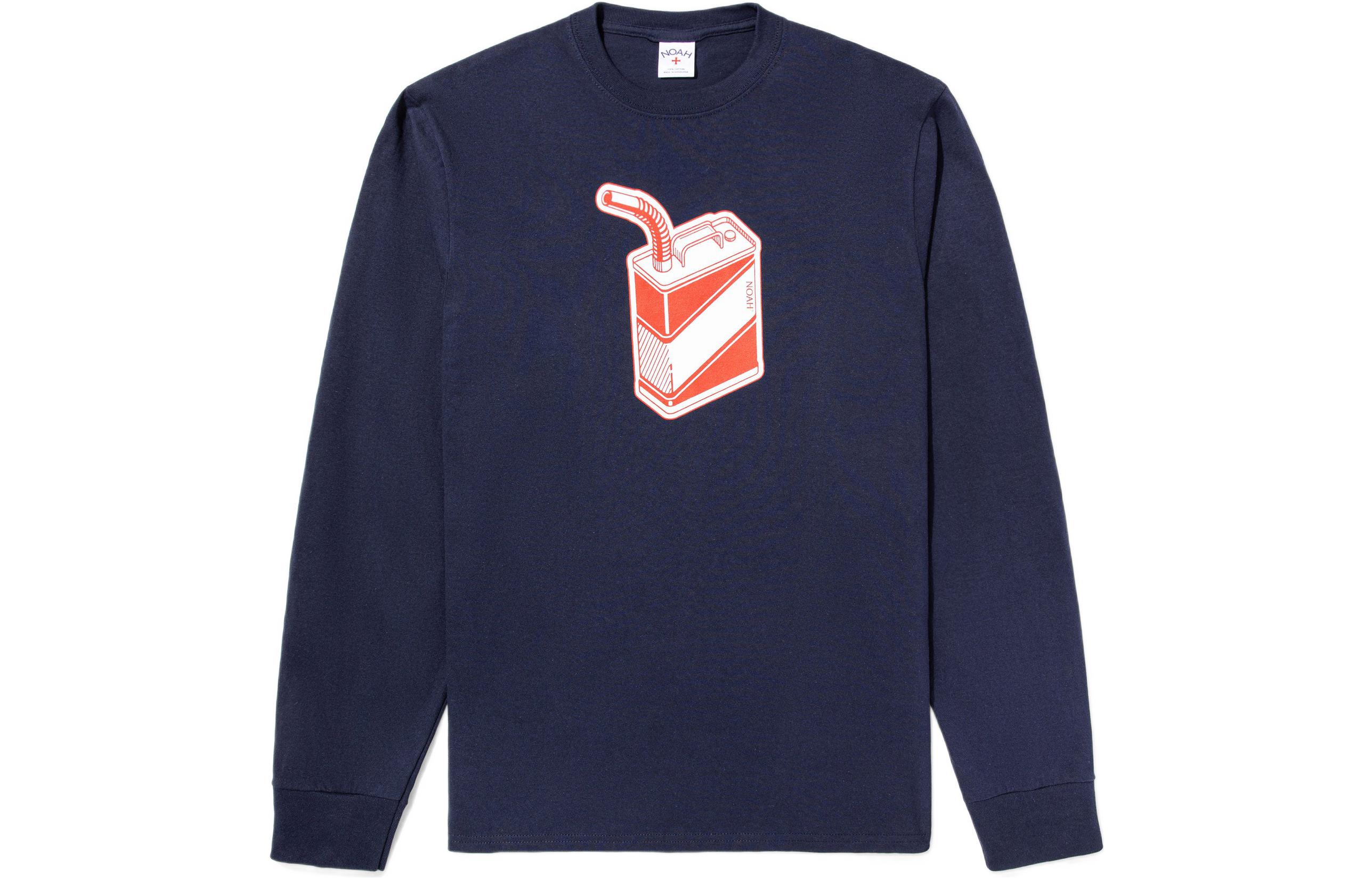 NOAH FW22 Solid Color Graphic Print Crewneck Long Sleeve Sweatshirt Men T127FW22