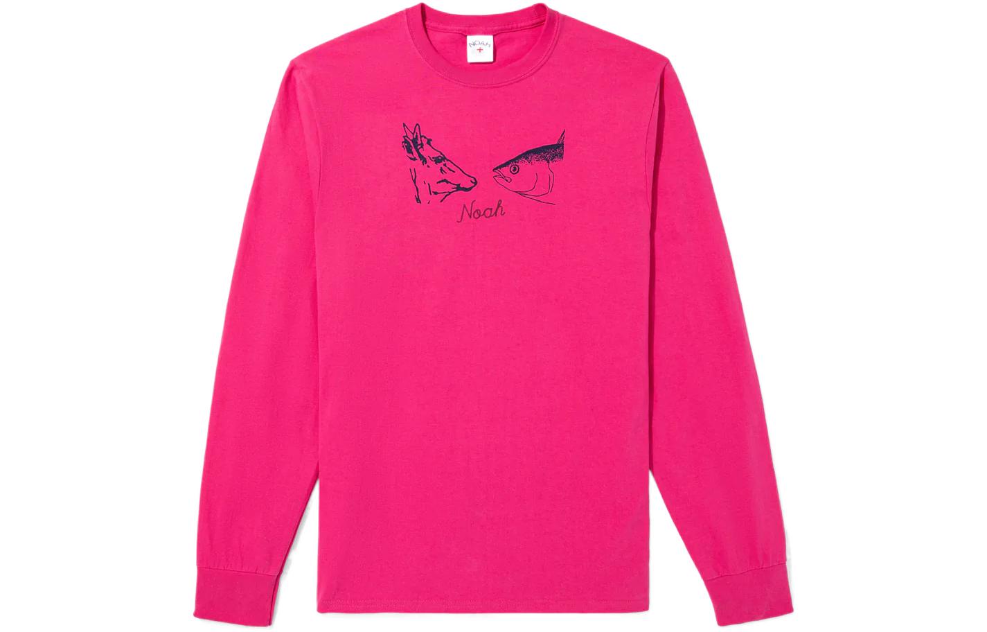 NOAH FW22 Solid Color Letter Print Crewneck Sweatshirt Unisex NO100