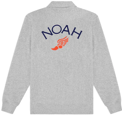 NOAH 标志图案半拉链立领灰色卫衣男女款 SS6SS21-HEATHER-GREY Buy NOAH 标志图案半拉链立领灰色卫衣男女款 SS6SS21-HEATHER-GREY