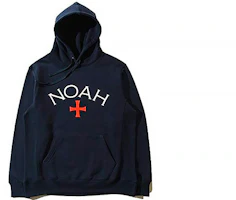 NOAH Logo Hoodie Navy Blue Winter Edition Fleece Pullover. SS1FW18NVY NOAH Logo Hoodie Navy Blue Winter Edition Fleece Pullover. SS1FW18NVY