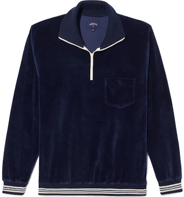 NOAH 海军蓝四分拉链天鹅绒套头衫 KN123FW23NVY Buy NOAH 海军蓝四分拉链天鹅绒套头衫 KN123FW23NVY