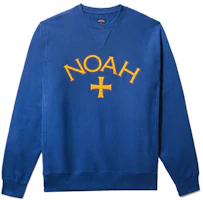 NOAH NY Core Logo Blue Crewneck Sweatshirt Unisex Long Sleeve Pullover SS020FW21 NOAH NY Core Logo Blue Crewneck Sweatshirt Unisex Long Sleeve Pullover SS020FW21