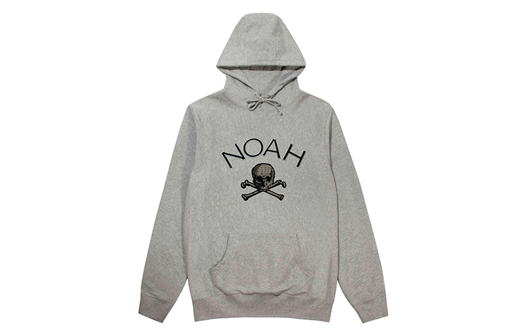 NOAH Oversized Skull Print Hoodie Unisex - Gray SS17FW20--GRAY
