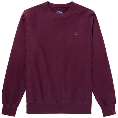 NOAH 刺绣标志男士暗红色圆领卫衣 NO70 Buy NOAH 刺绣标志男士暗红色圆领卫衣 NO70