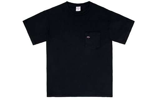NOAH Pocket Tee Cross Logo Washed Black Unisex T-Shirt NOAH-SS19-009