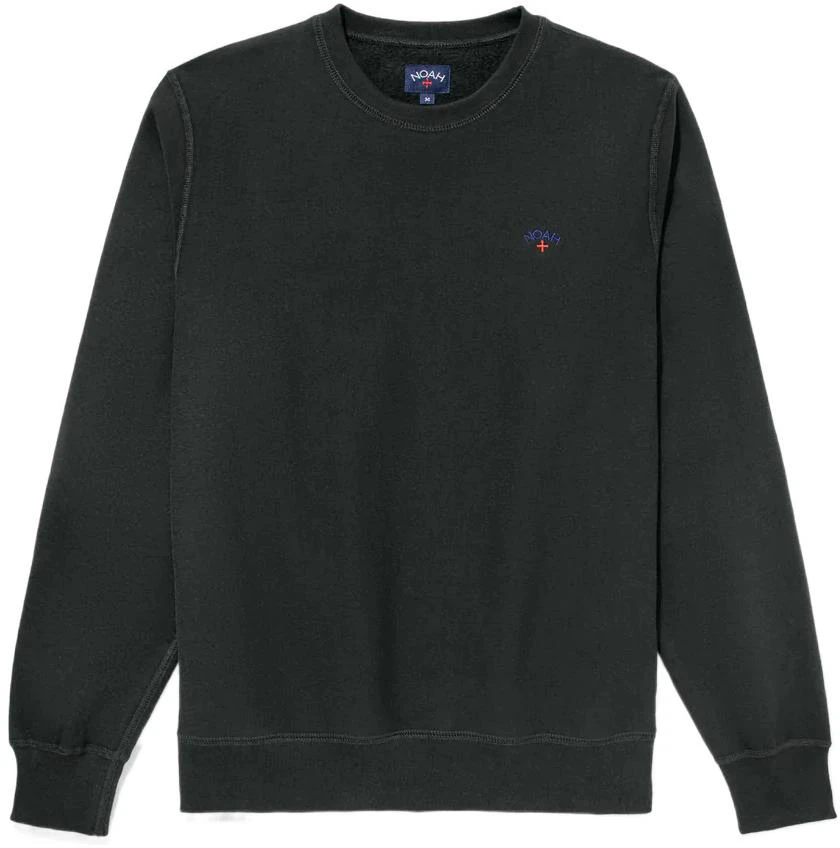 noah-solid-color-embroidered-logo-pullover-crewneck-sweatshirt-black-no-65