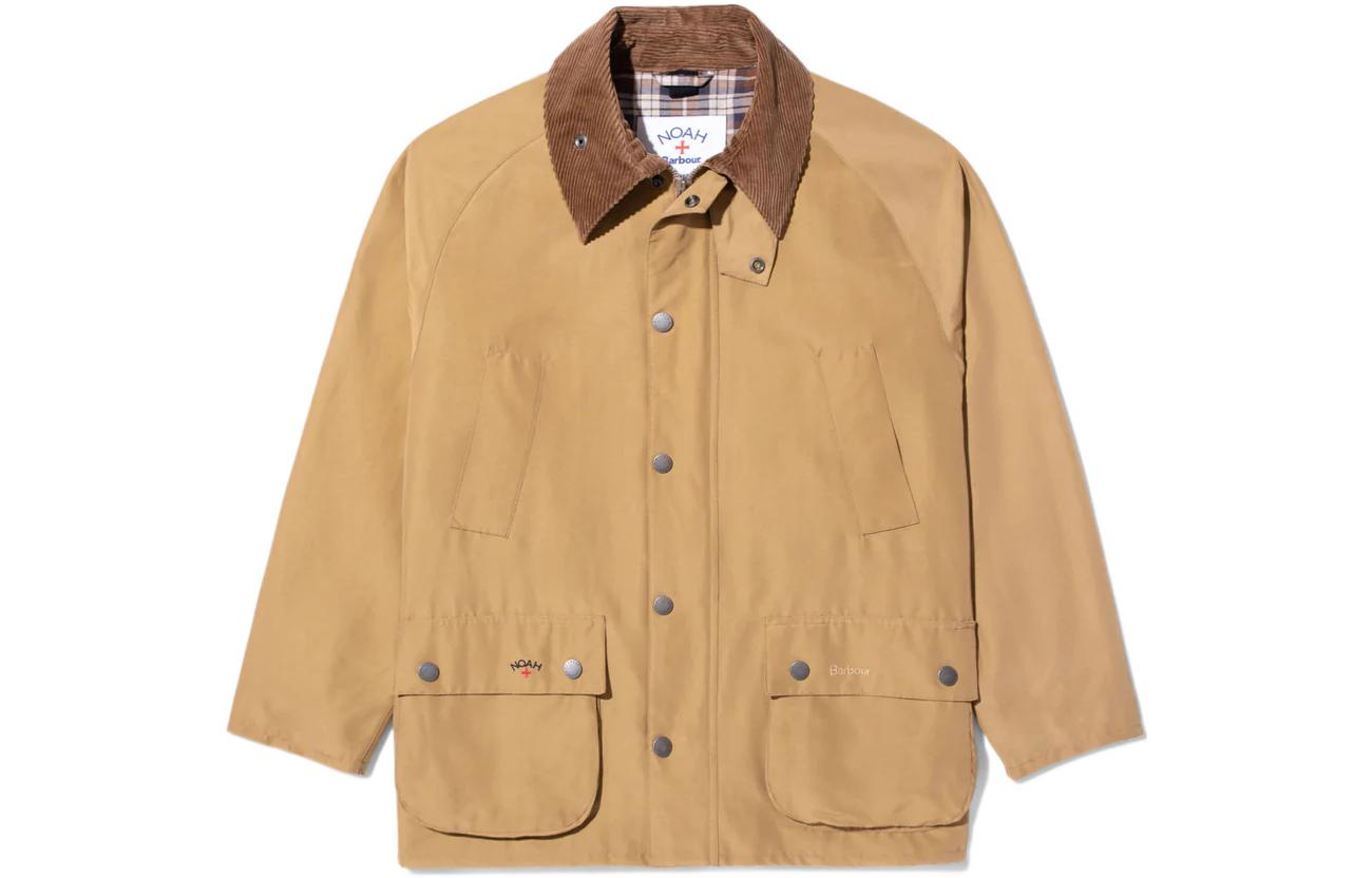 NOAH Solid Color Long Sleeve Jacket with Pocket Unisex Design OW017FW22