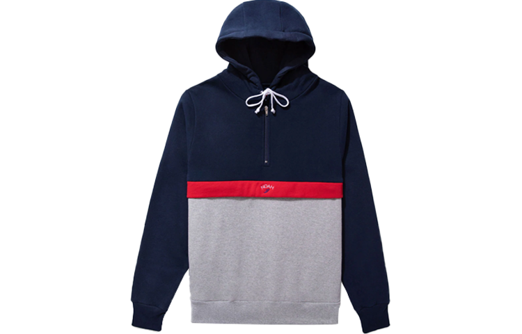 NOAH SS22 Logo Patchwork Long Sleeve Hoodie Jacket Men SS22FLATS0077