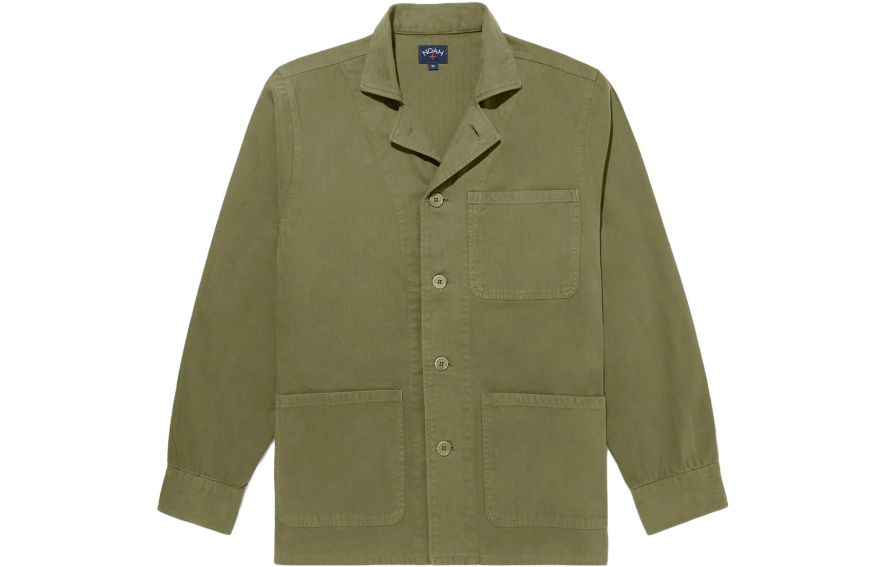 NOAH SS23 Green Button-Up Collared Casual Jacket S072SS23