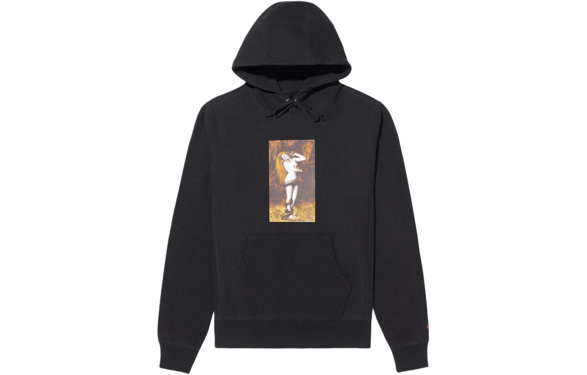 NOAH SS24 Black Graphic Pullover Hoodie SS164SS24BLK
