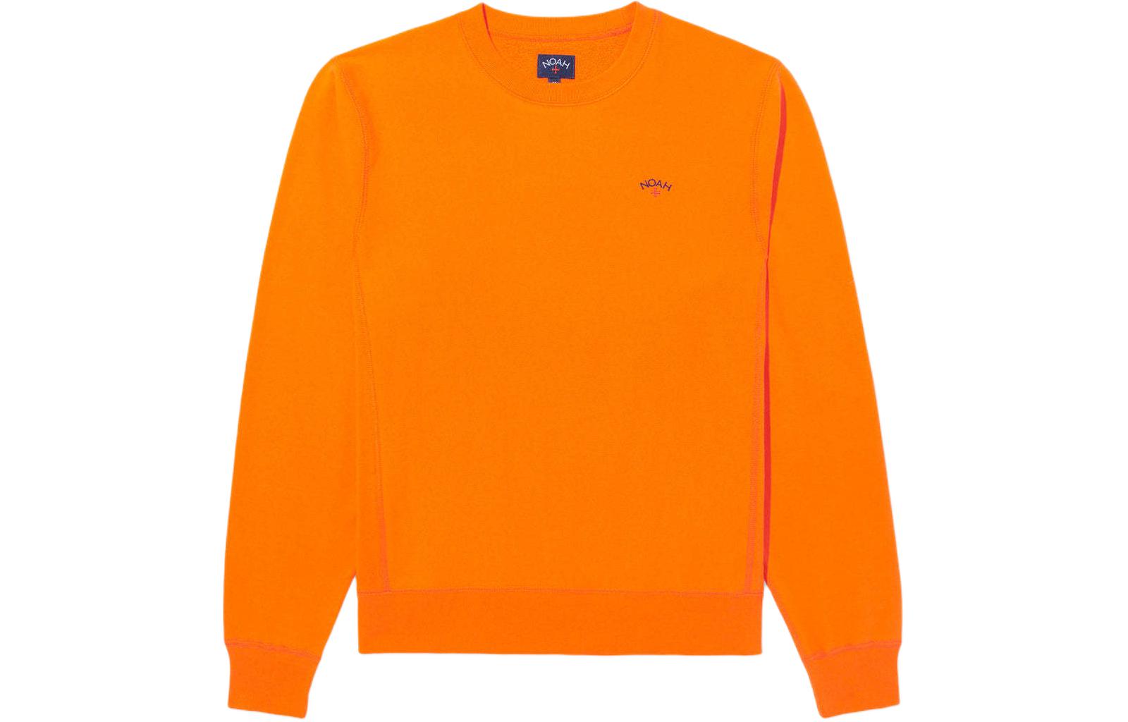 NOAH SS24 Logo Embroidered Crewneck Sweatshirt Unisex Orange SS148SS24FLM
