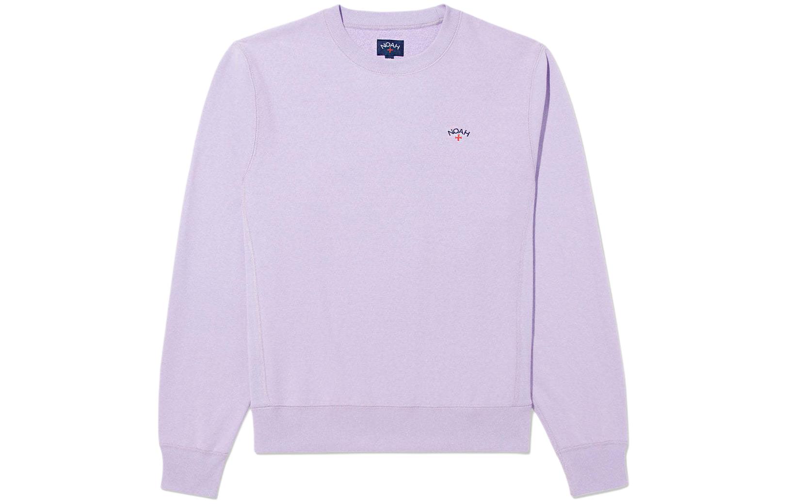 NOAH SS24 Logo Embroidered Crewneck Sweatshirt Unisex Lilac SS148SS24LLB