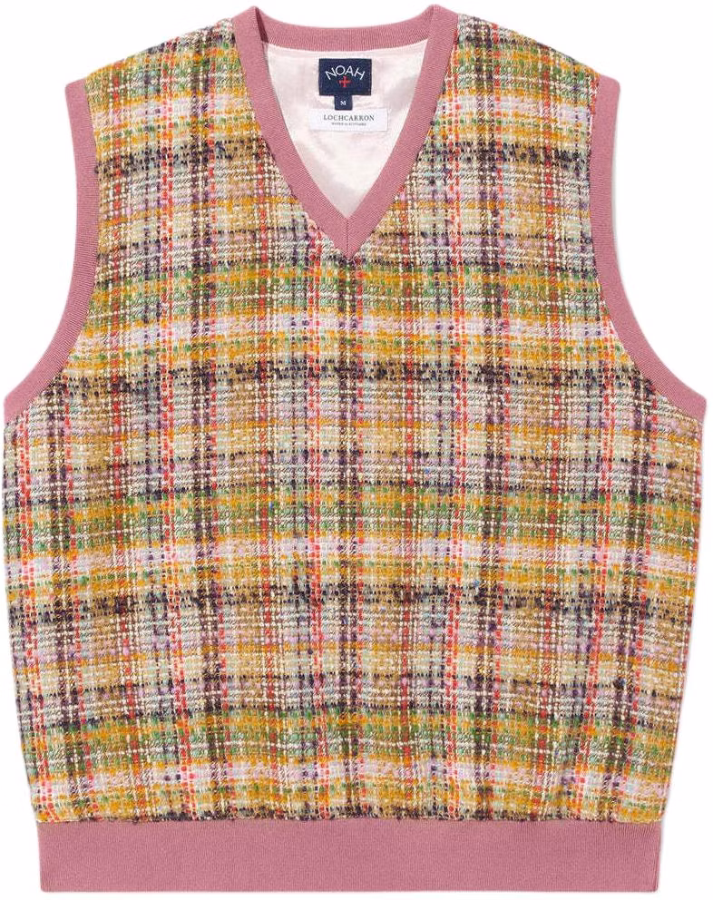 noah-ss-24-pink-tweed-v-neck-sleeveless-vest-unisex-kn-166-ss-24-drm