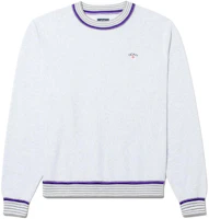 NOAH SS24 Striped Crewneck Pullover Sweatshirt Unisex White SS143SS24ASH NOAH SS24 Striped Crewneck Pullover Sweatshirt Unisex White SS143SS24ASH