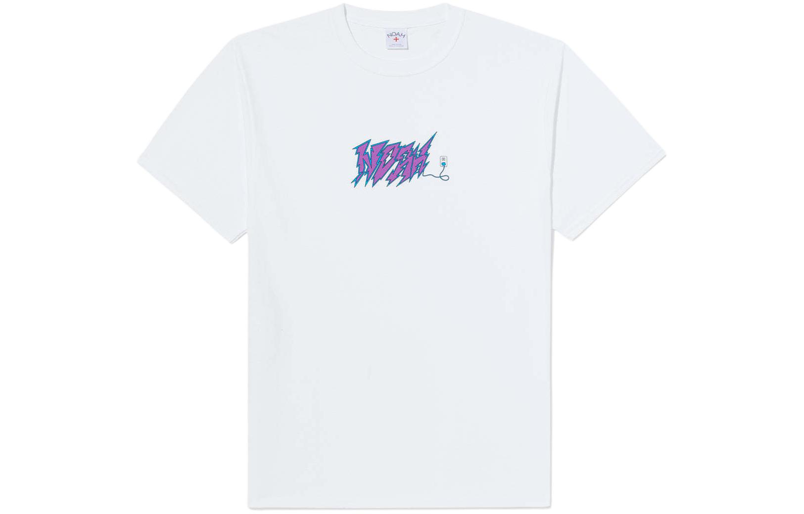 NOAH SS24 White Printed Pullover Casual Unisex Short-Sleeve T-Shirt T187SS24WHT