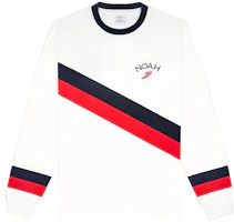 NOAH Striped Print Crewneck Sweatshirt Unisex White KN18SS21-WHITE NOAH Striped Print Crewneck Sweatshirt Unisex White KN18SS21-WHITE