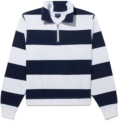 NOAH 条纹海军蓝翻领卫衣 SS24 中性款 SS121FW23WNY Buy NOAH 条纹海军蓝翻领卫衣 SS24 中性款 SS121FW23WNY