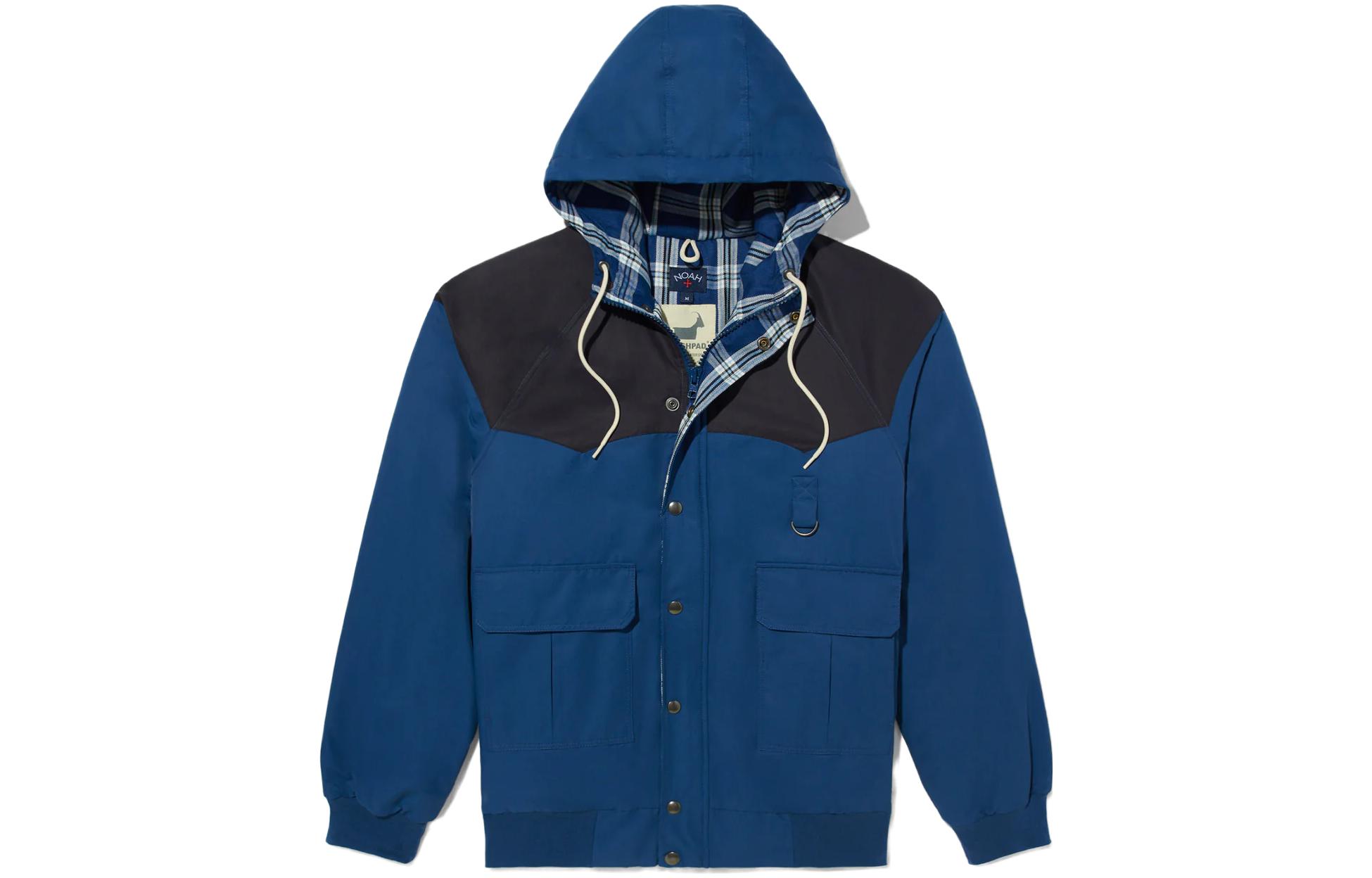 NOAH Two-Tone Double-Placket Hooded Jacket for Men OW024SS23