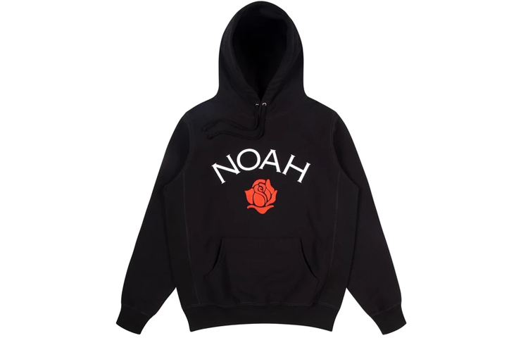 NOAH Unisex Minimalist Pullover Hoodie SS31FW19BLK