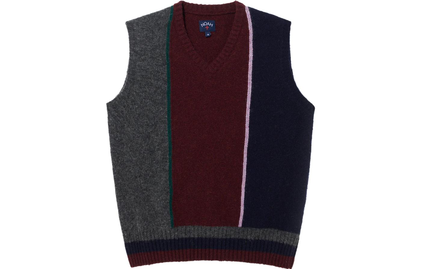NOAH Unisex V-Neck Sleeveless Sweater Vest. SW050FW23MUL