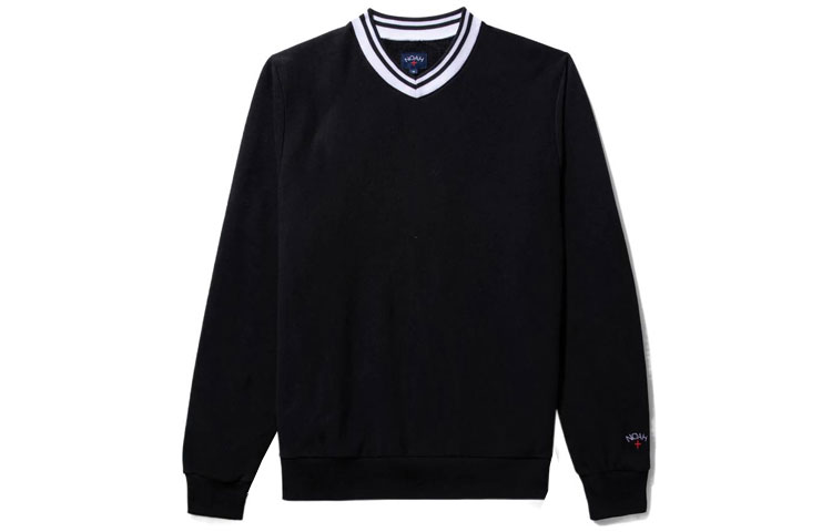 NOAH V-Neck Striped Pullover Sweatshirt SS22FLATS07