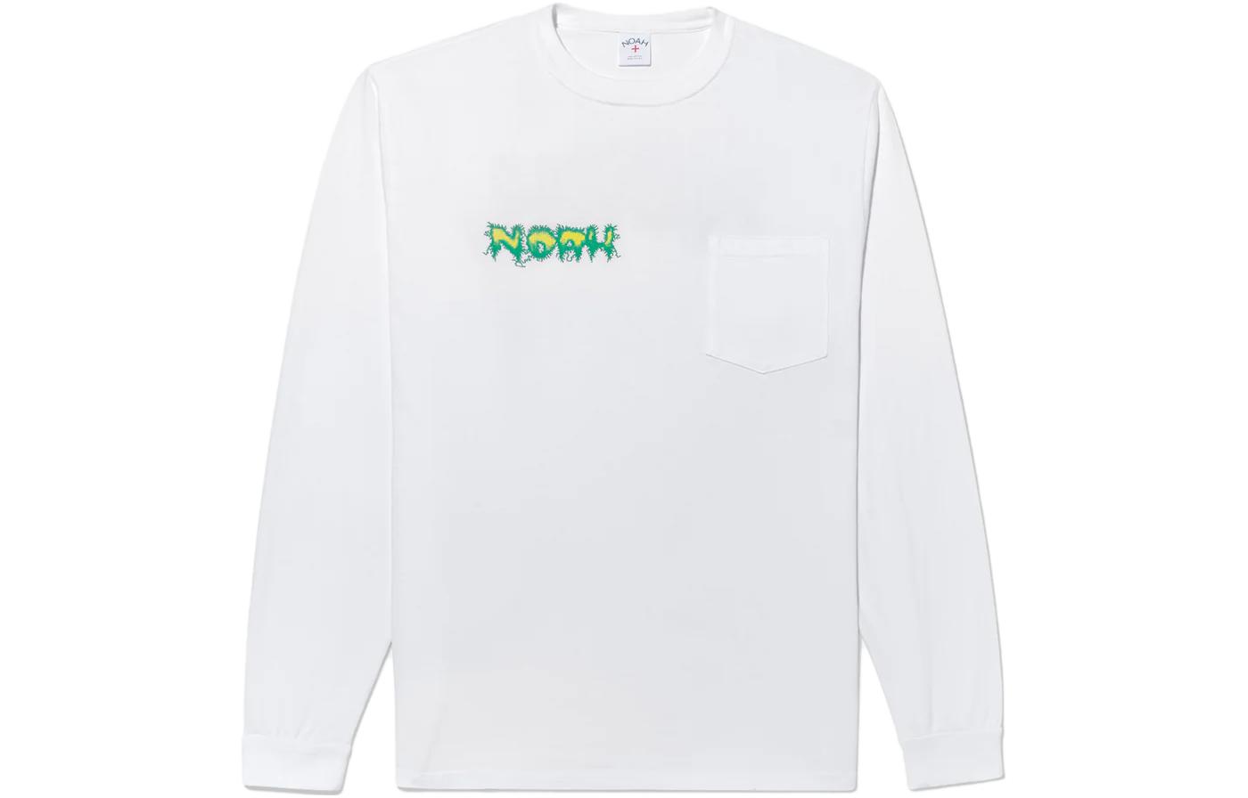 NOAH White Crewneck Sweatshirt with Letter Print for Men PTO022SS23WHT