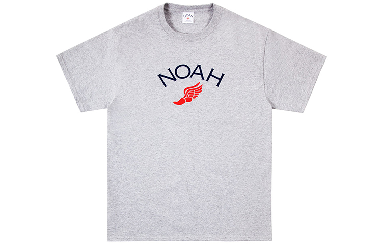 NOAH Wing Logo Print Grey T-Shirt Unisex Couple Design T13SS19ATH