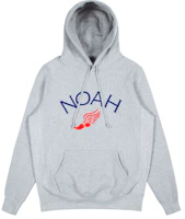 NOAH Winged Foot Embroidered Hoodie Unisex Gray NOAH-SS20-002 NOAH Winged Foot Embroidered Hoodie Unisex Gray NOAH-SS20-002