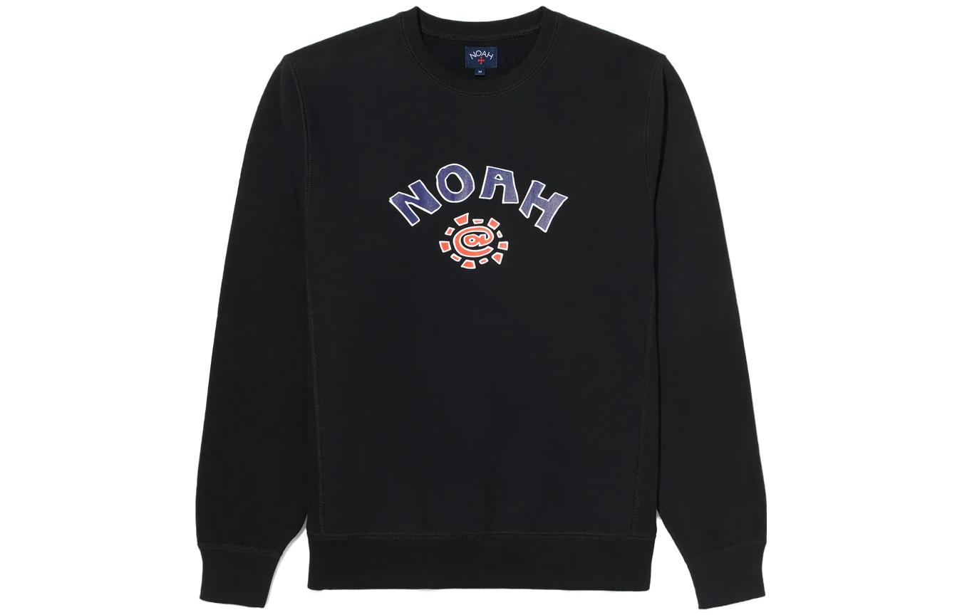 NOAH x ADWYSD FW23 Black Crewneck Sweatshirt Unisex with Letter Print Design SS139FW23