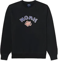 NOAH x ADWYSD FW23 Black Crewneck Sweatshirt Unisex with Letter Print Design SS139FW23 NOAH x ADWYSD FW23 Black Crewneck Sweatshirt Unisex with Letter Print Design SS139FW23