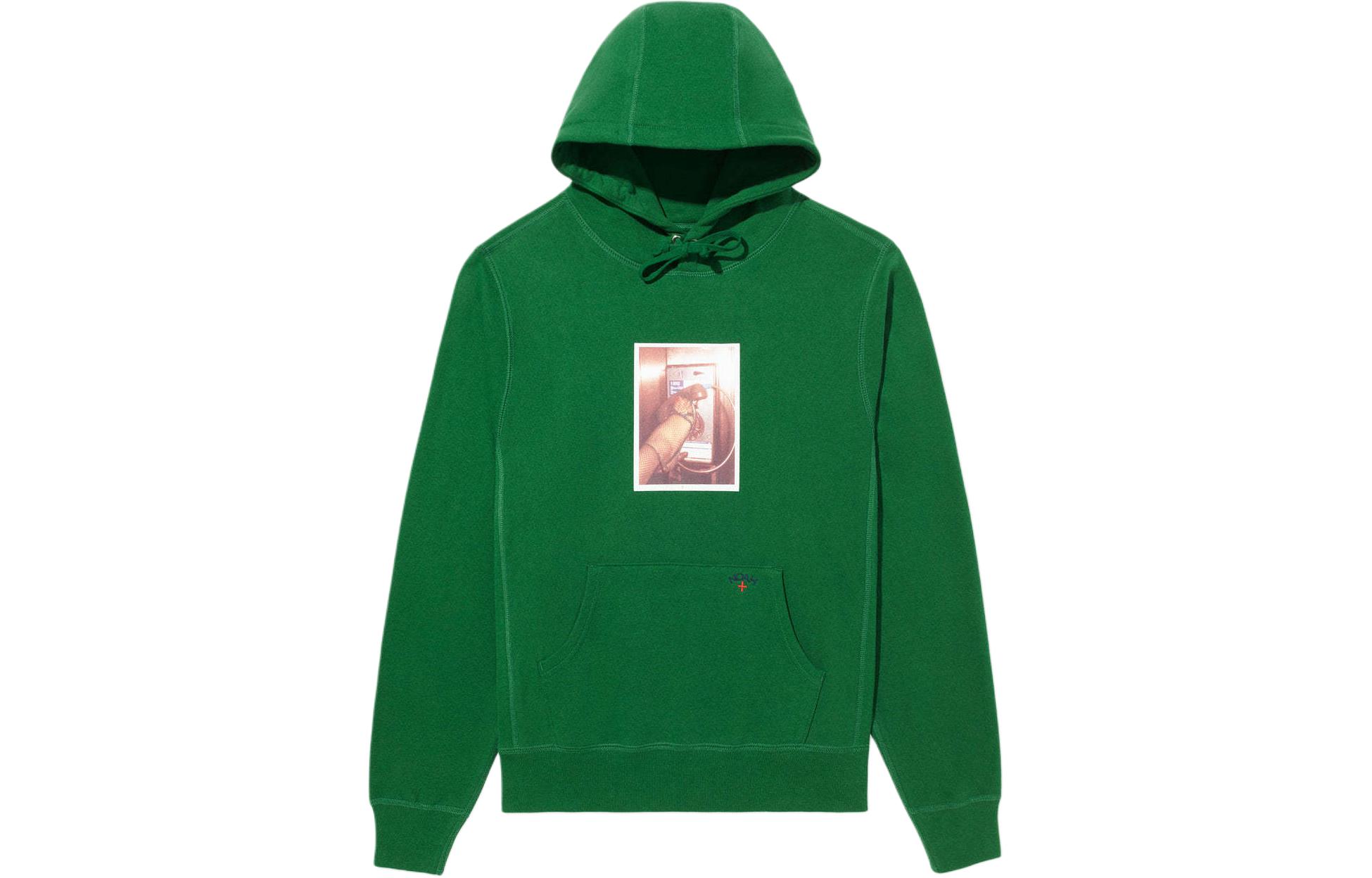 NOAH x Antonio Lopez SS24 Green Printed Hoodie Unisex Pullover. SS169FW23GRN