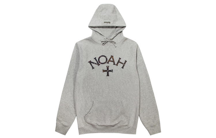NOAH x Barbour Logo Hoodie Plaid Embroidered Unisex Gray SS11FW20