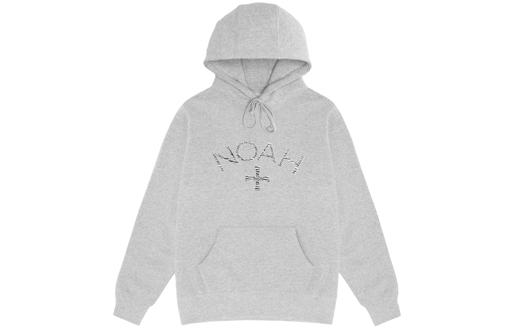 NOAH x Barbour Zebra Cross Logo Thick Hoodie Unisex Couple Style - Grey SS9SS21-HEATHER-GREY