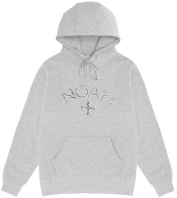 NOAH × Barbour ゼブラロゴ 厚手フーディー ユニセックス カップル向け - グレー SS9SS21-HEATHER-GREY Buy NOAH × Barbour ゼブラロゴ 厚手フーディー ユニセックス カップル向け - グレー SS9SS21-HEATHER-GREY