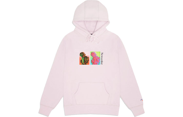 NOAH x NEW ORDER Technique Pink Graphic Hoodie Unisex SS19SS21-OROHID