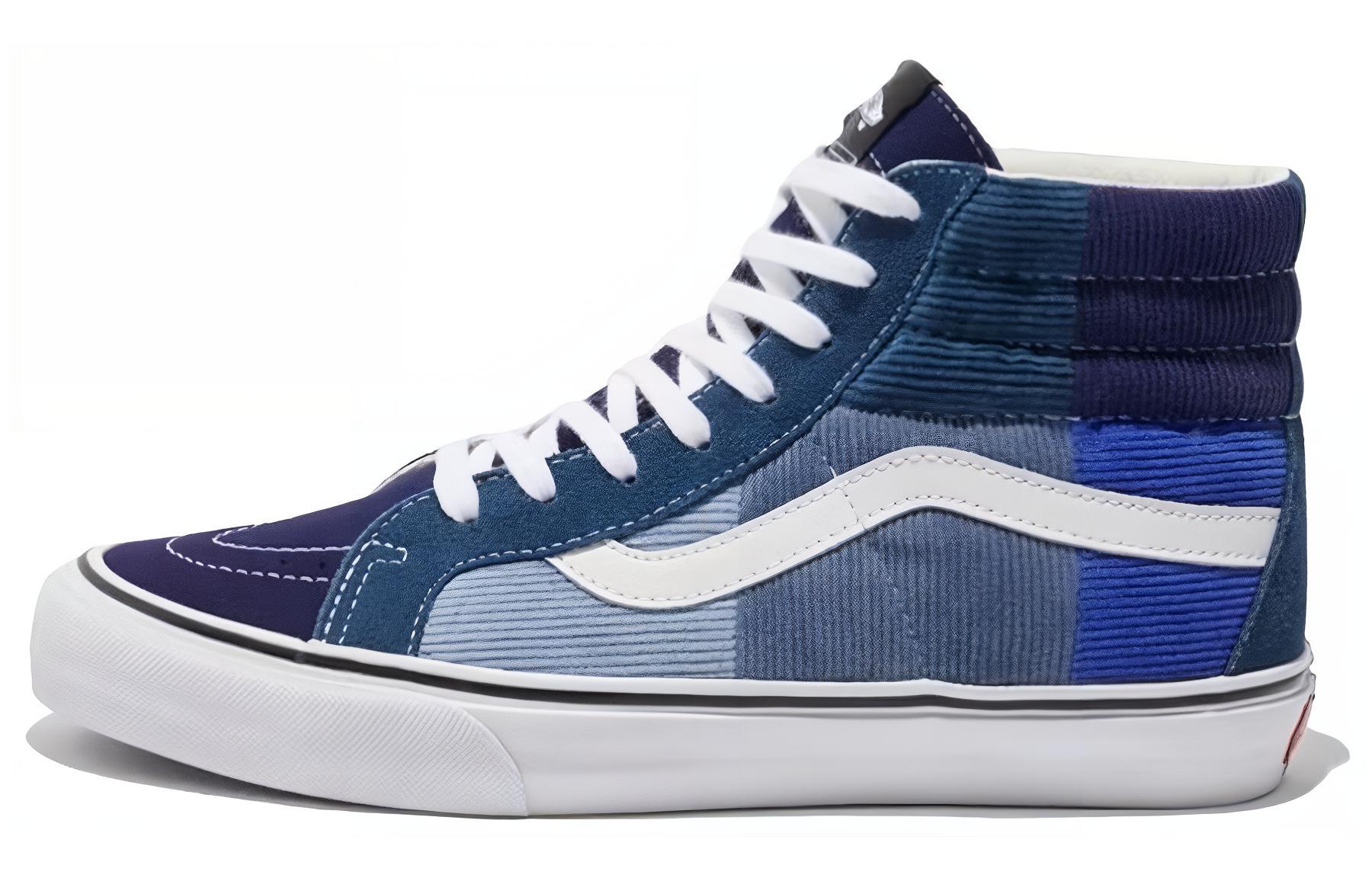 Buy 반스 x 노아 스케이트-하이 "블루" 패치워크 (47 characters) VN000CB7BLU